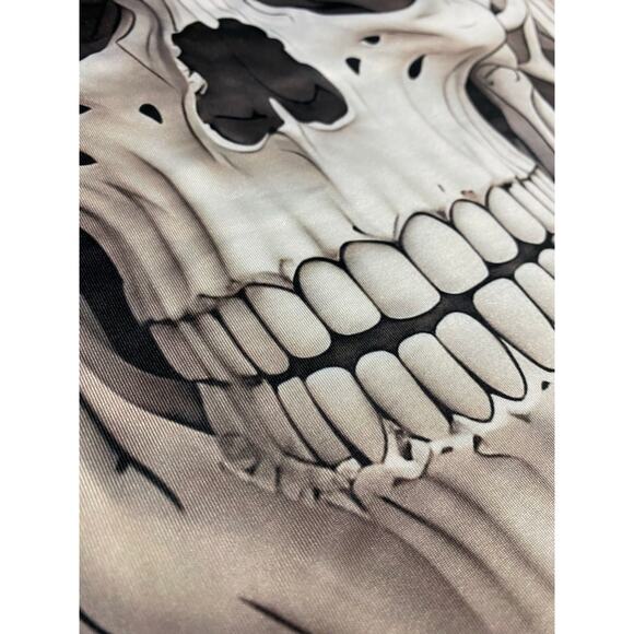 Women’s Skull Print Sleeveless Tank Top Size 1XL Front & Back Graphic Black - Picture 6 of 8